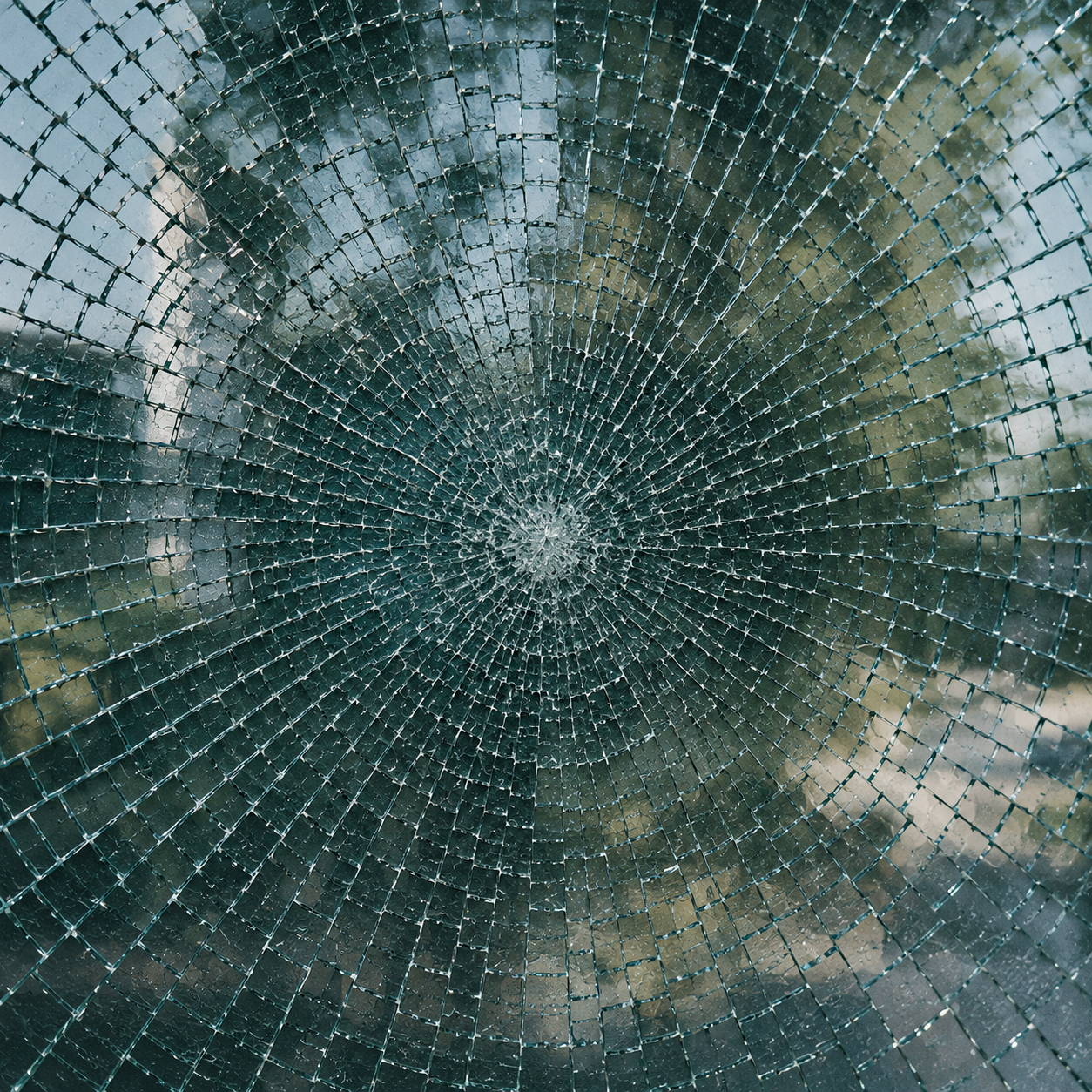 Karastatud klaas — purunemisstruktuur